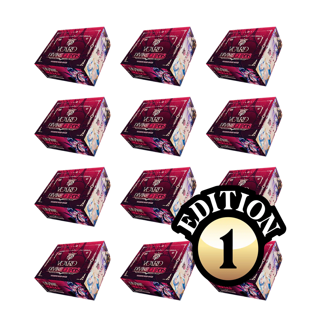 VCard Set 3: Divine Chaos First Edition Booster Box Master Case (12 Booster Boxes)