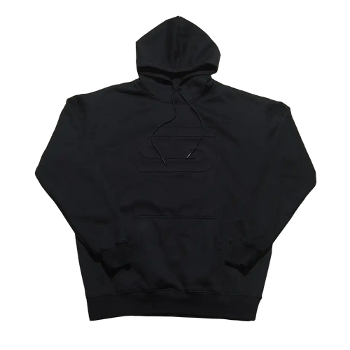 Black Embossed Hoodie