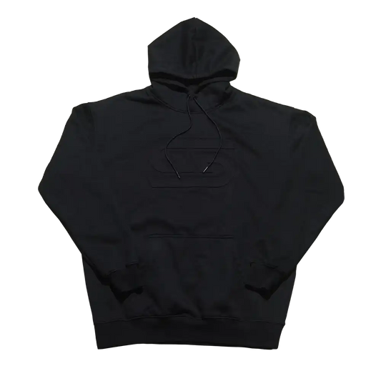Black Embossed Hoodie