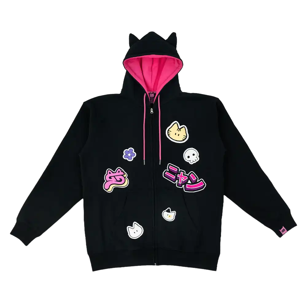 Nyan Service: Cat Ear Zip Hoodie