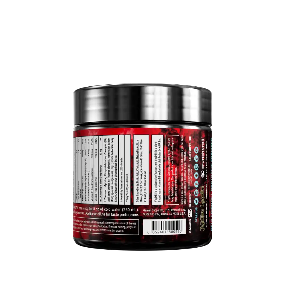 Jujutsu Kaisen Cursed Energy Caffeine Free - 100 Servings